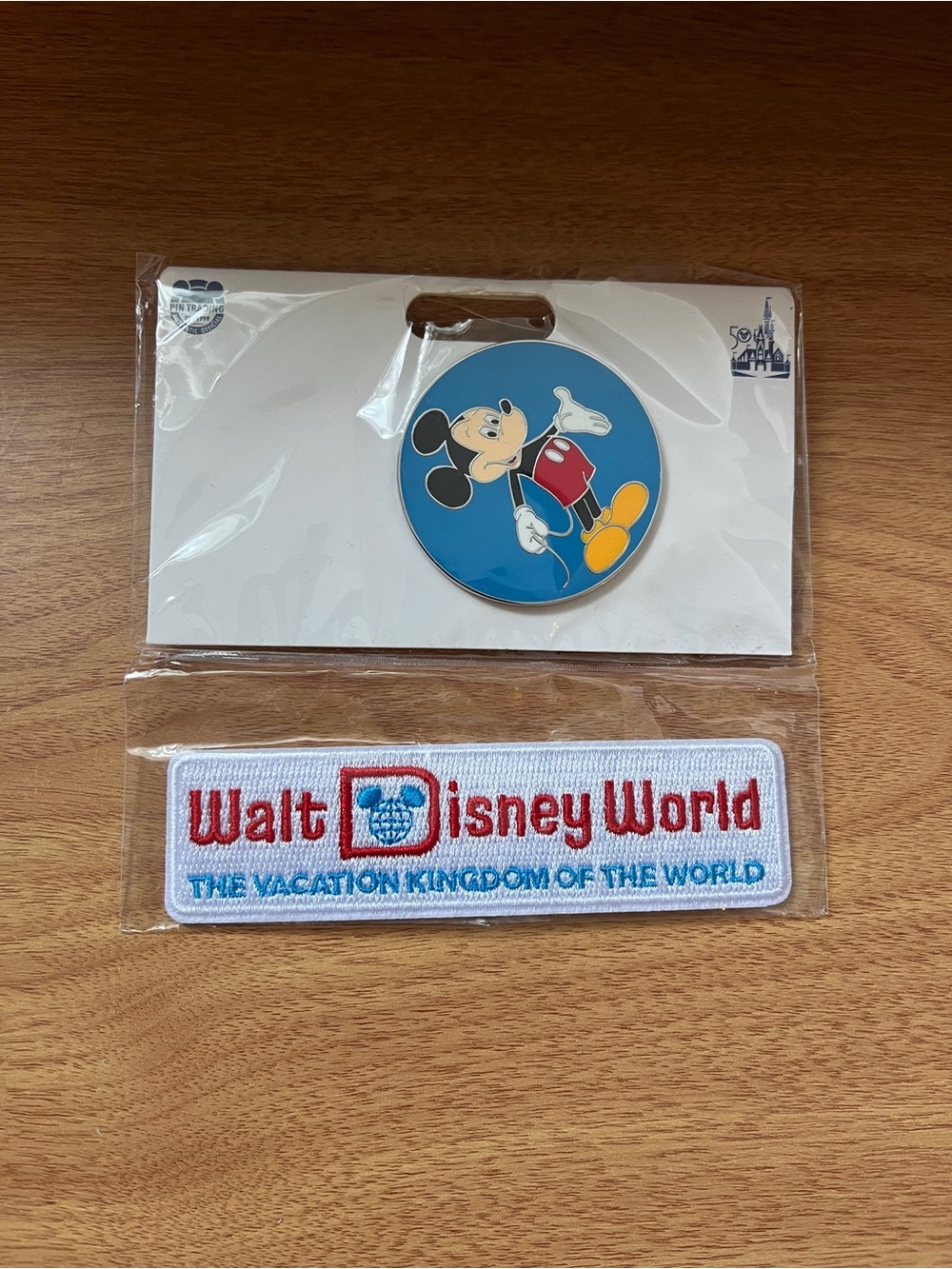 Walt Disney World 50th Anniversary Collectible Pin and Embroidered Patch